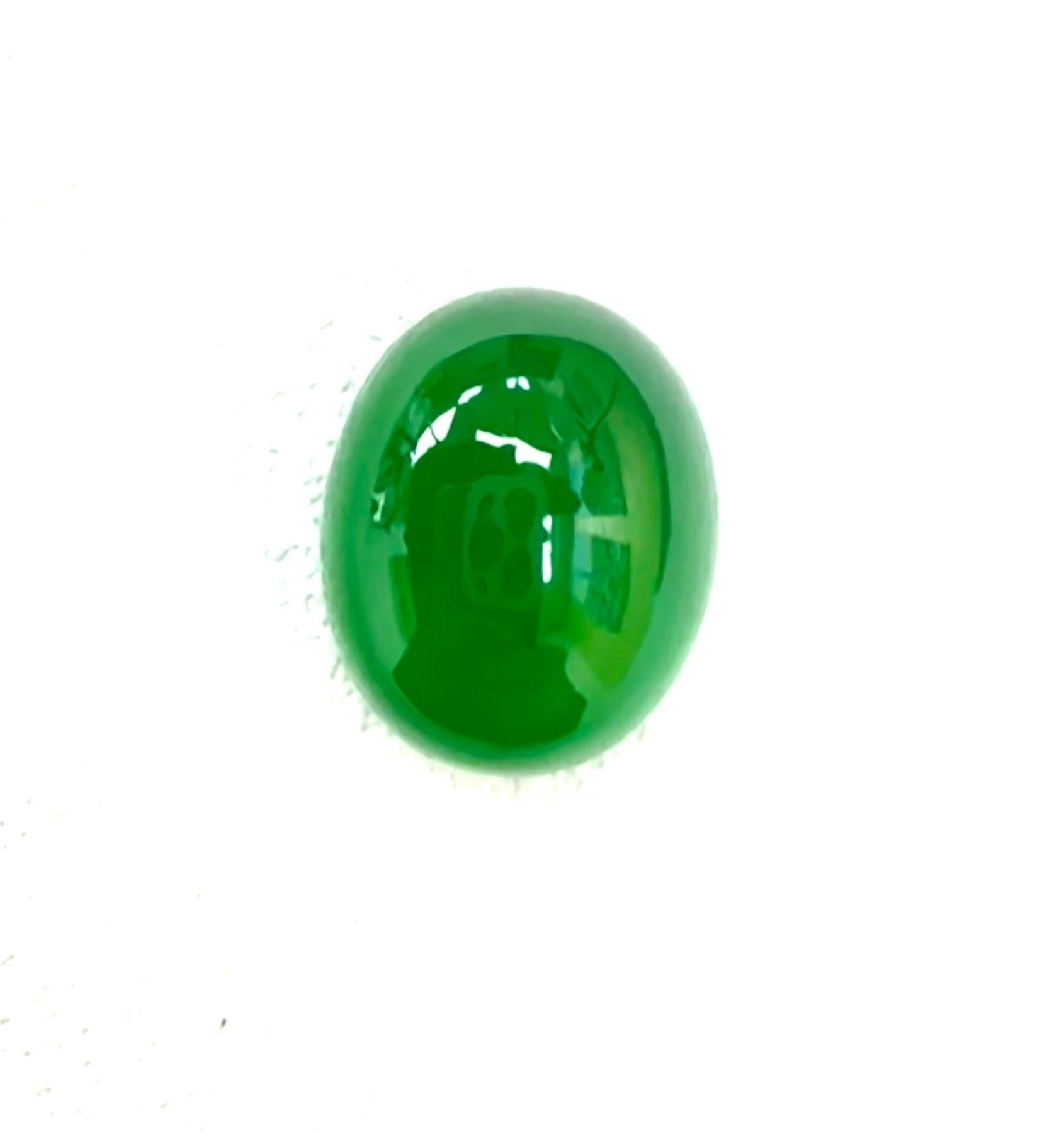 Magnifique pierre de jade de 35,67ct - Certifiée IGI en vente 3