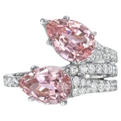 Magnificent 3.93-Carat Pink Tourmaline and Diamond Platinum Ring – Luxury Gift