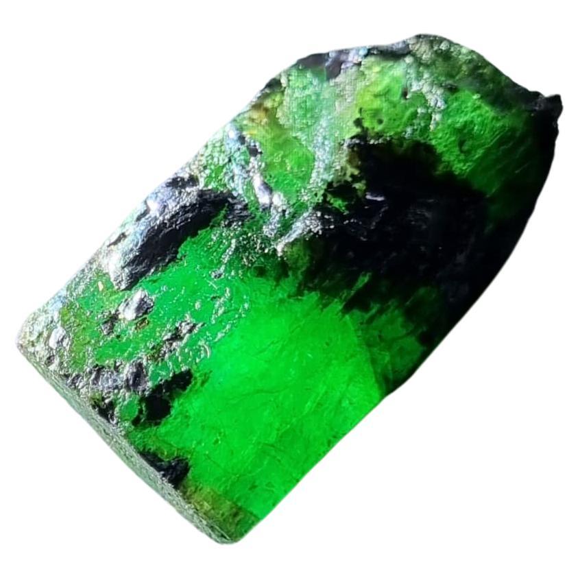 Magnificent 44.75ct Brazilian Rough Emerald with Vivid Natural Glow