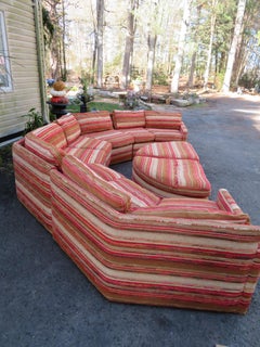 Magnificent 6-Piece Milo Baughman Style Octagon Sofa Sectional Bernhardt