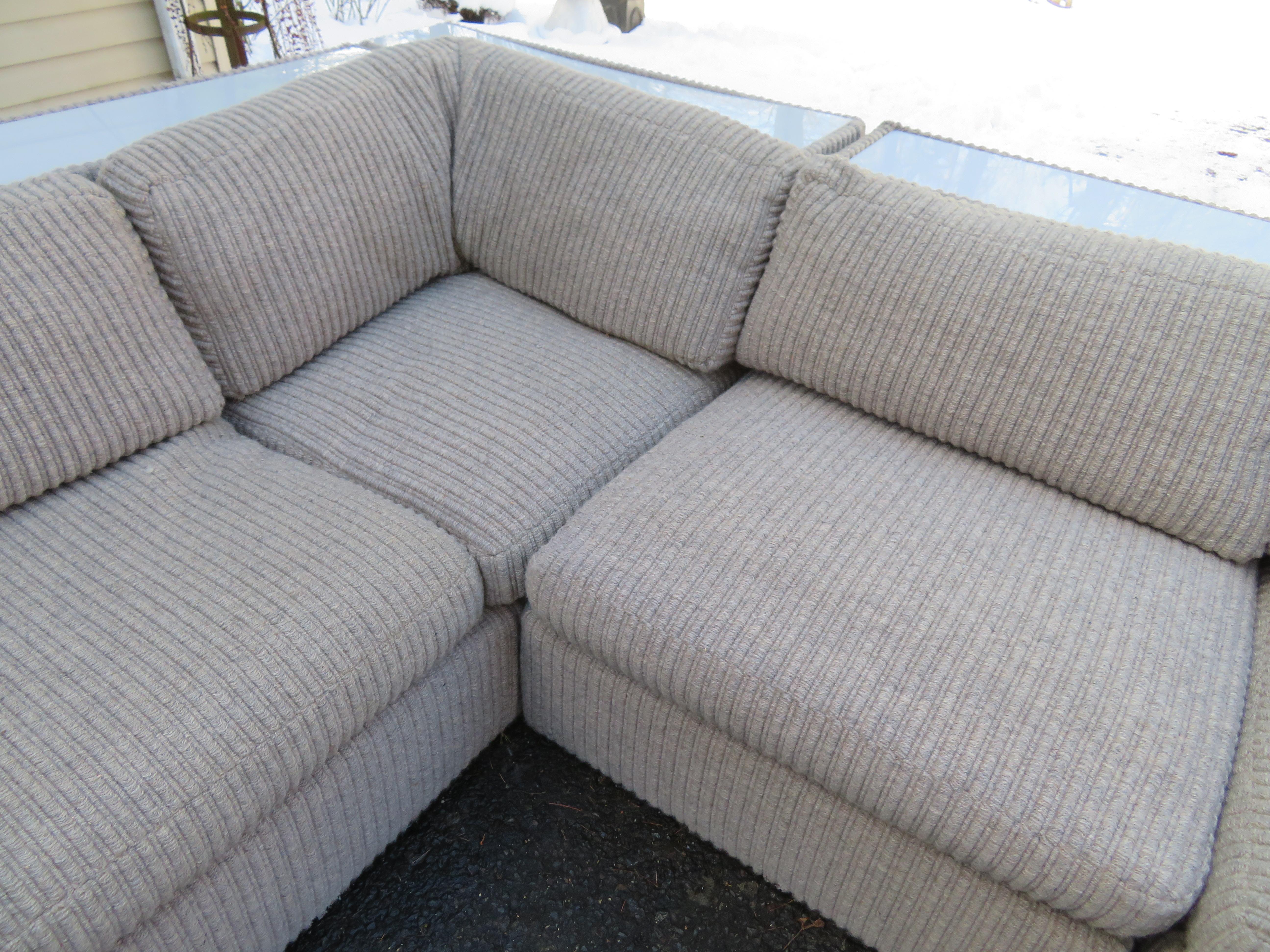 Magnificent 6 Piece Milo Baughman Thayer Coggin Sofa Sectional Mid-Century 6