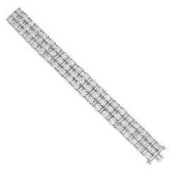 Magnificent 69.40 Carat Cushion Cut Diamond Bracelet