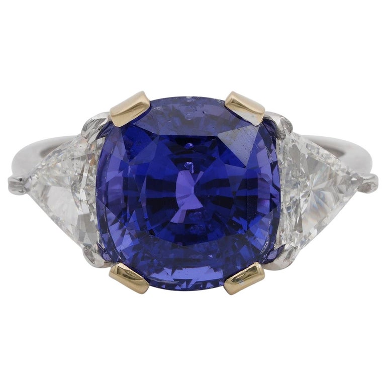Magnificent 7.33 Ct No Heat Color Change certified Sapphire 1.30 Ct ...