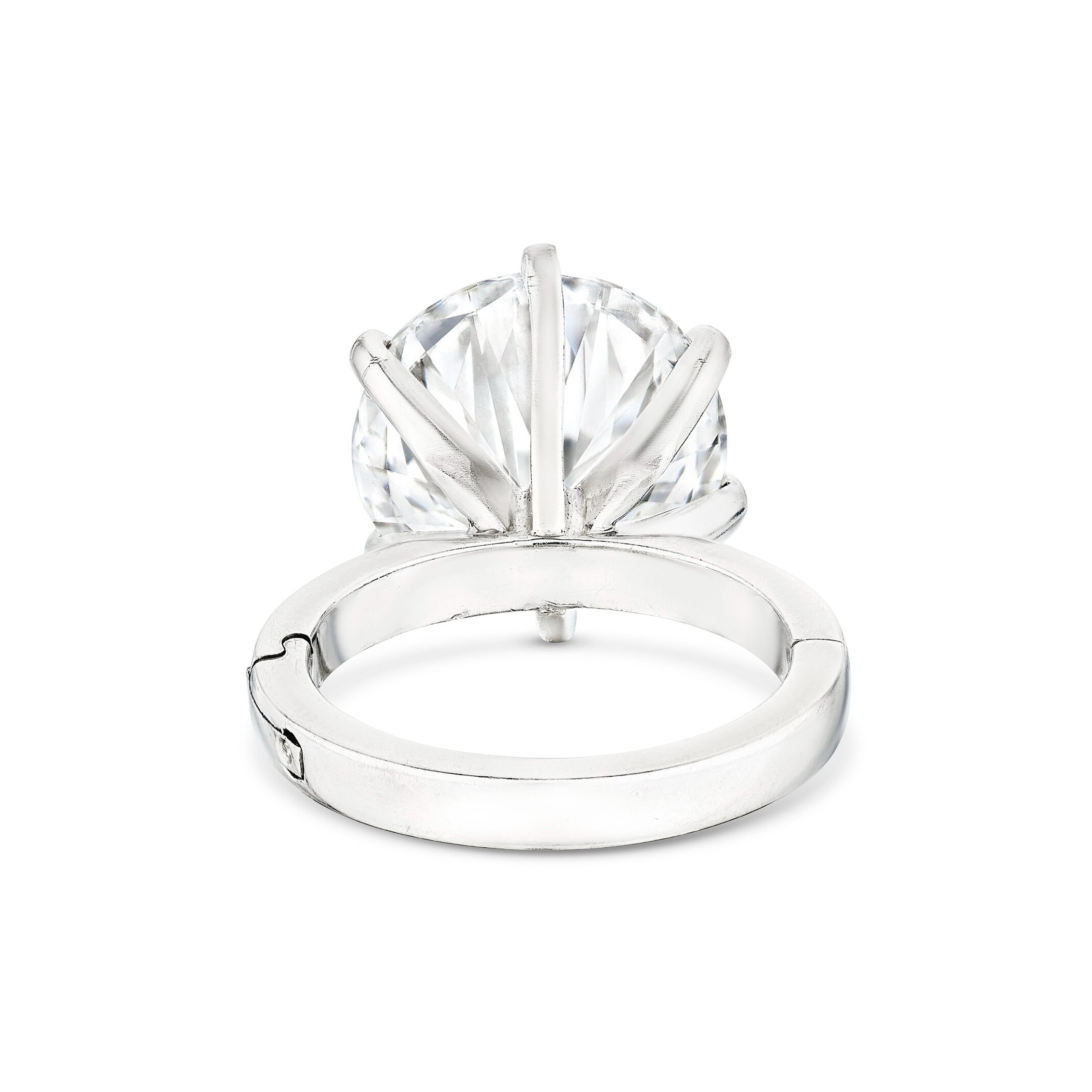 Round Cut Magnificent 8-Carat F SI Round Brilliant Diamond Ring  A Regal Masterpiece For Sale