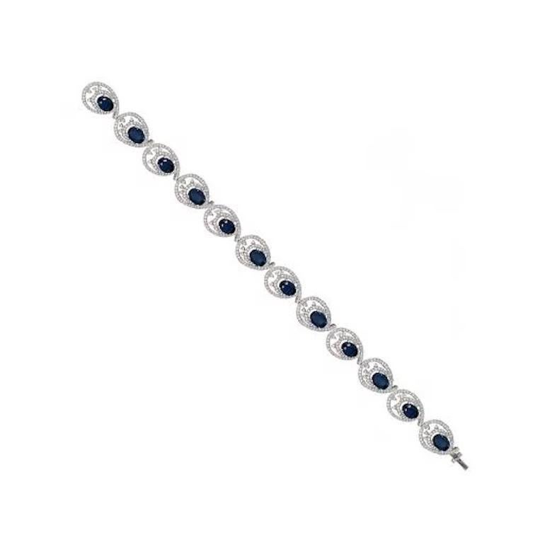 Bracelet White Gold 14K
Weight - 16,7 grams
Size  19 sm
Diamond 605-RND 57-2,53 ct
Blue Sapphire 11-Oval-9,15 ct 

With a heritage of ancient fine Swiss jewelry traditions, NATKINA is a Geneva-based jewelry brand that creates modern jewelry