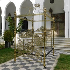 Magnificent All Brass Crown and Canopy Four Poster Bed M4P51