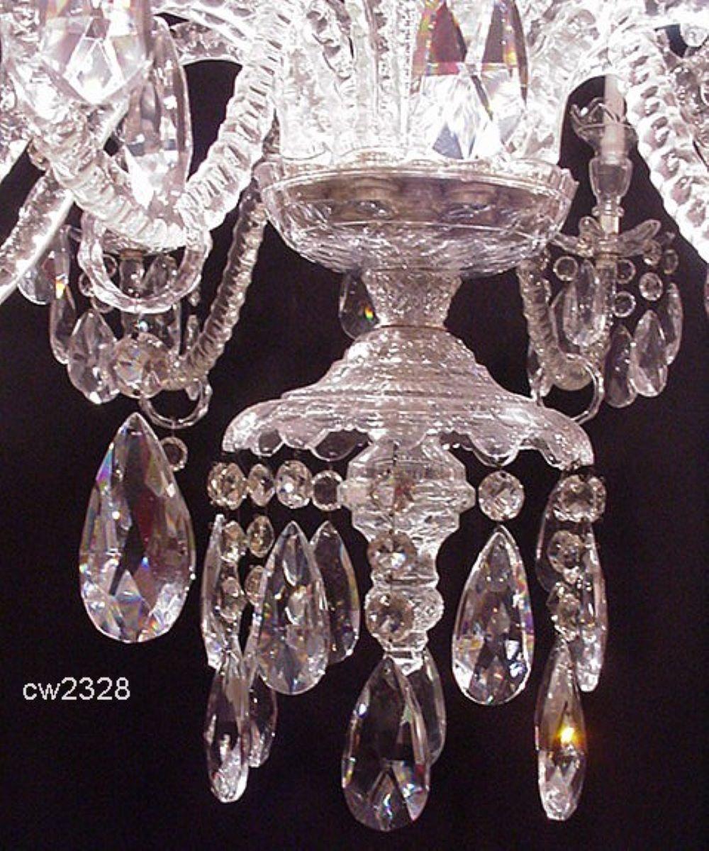 Magnificent All Crystal English Chandelier For Sale 6