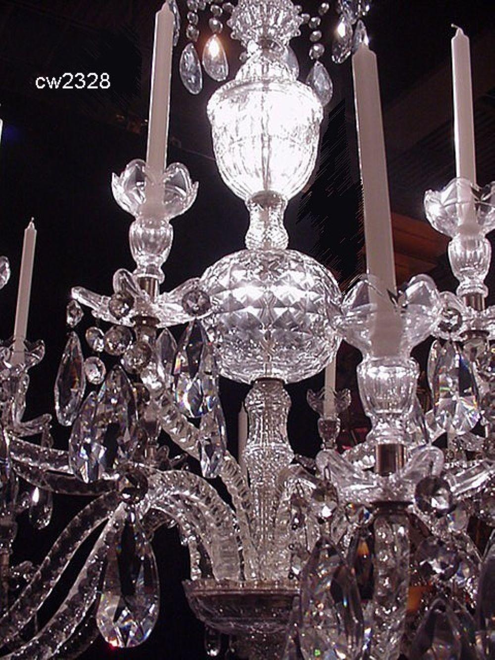 Magnificent crystal chandelier. Originally for candles. England, circa 1850.
Dimensions: Height 78