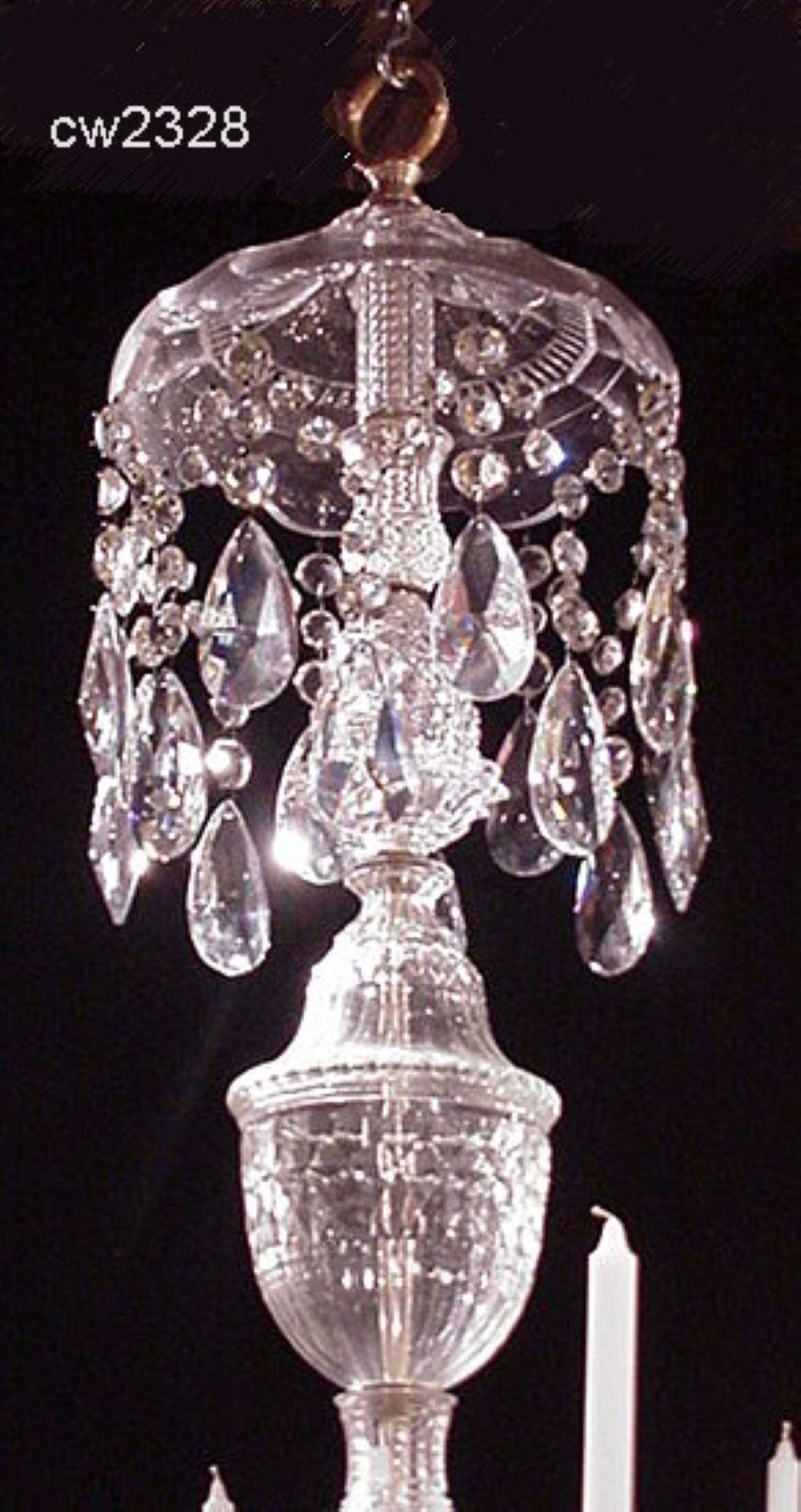 Mid-19th Century Magnificent All Crystal English Chandelier For Sale