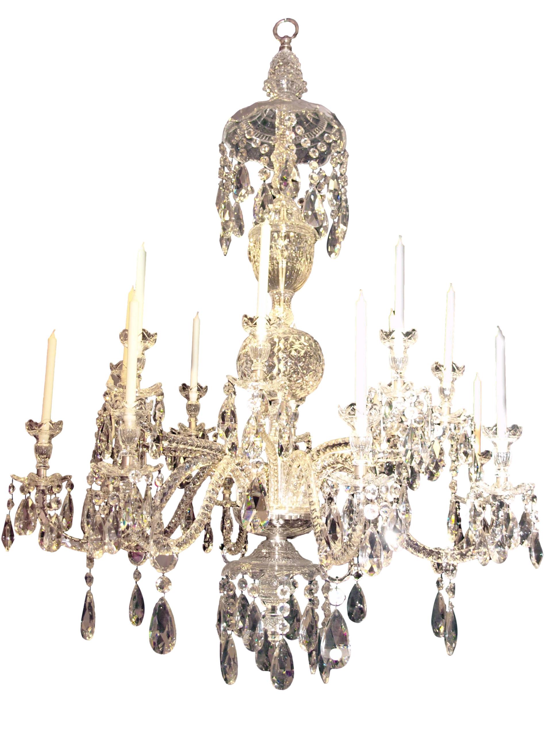 Magnificent All Crystal English Chandelier For Sale 2