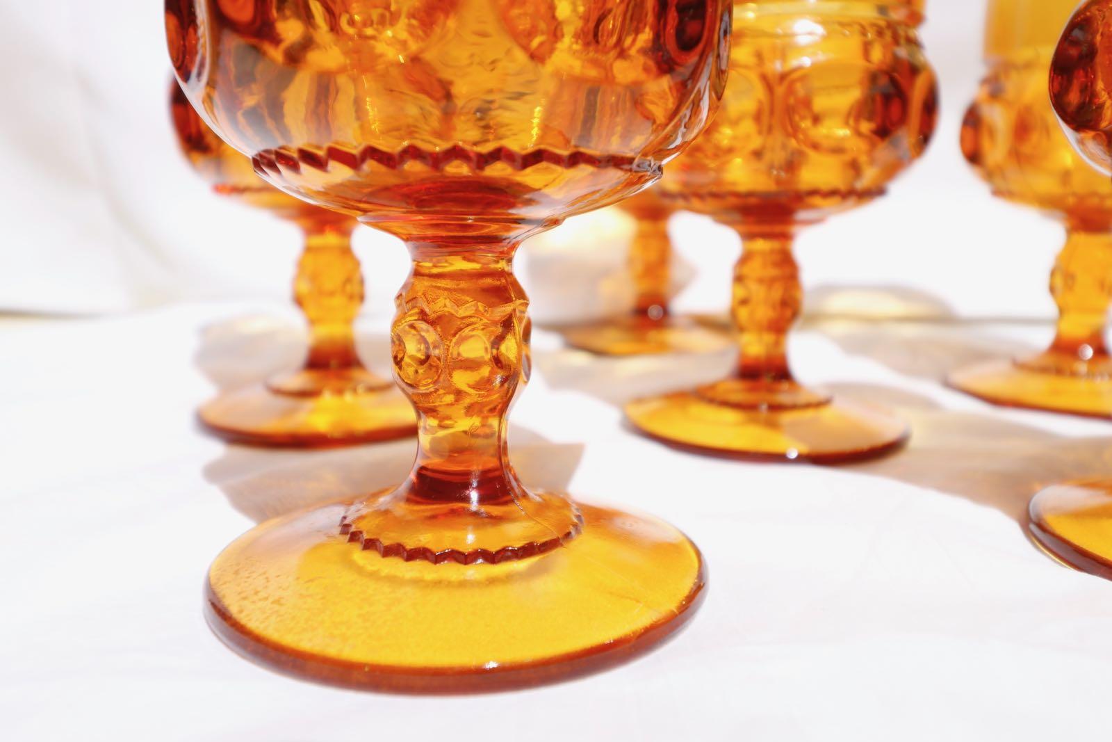 amber glass wine glasses