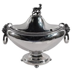 Magnificent American Classical Coin Silver Tureen by Gorham
