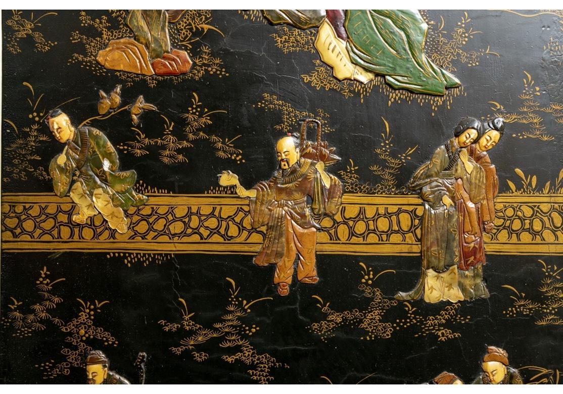 Magnificent And Fine  Chinese Six-Panel Screen For Sale 5