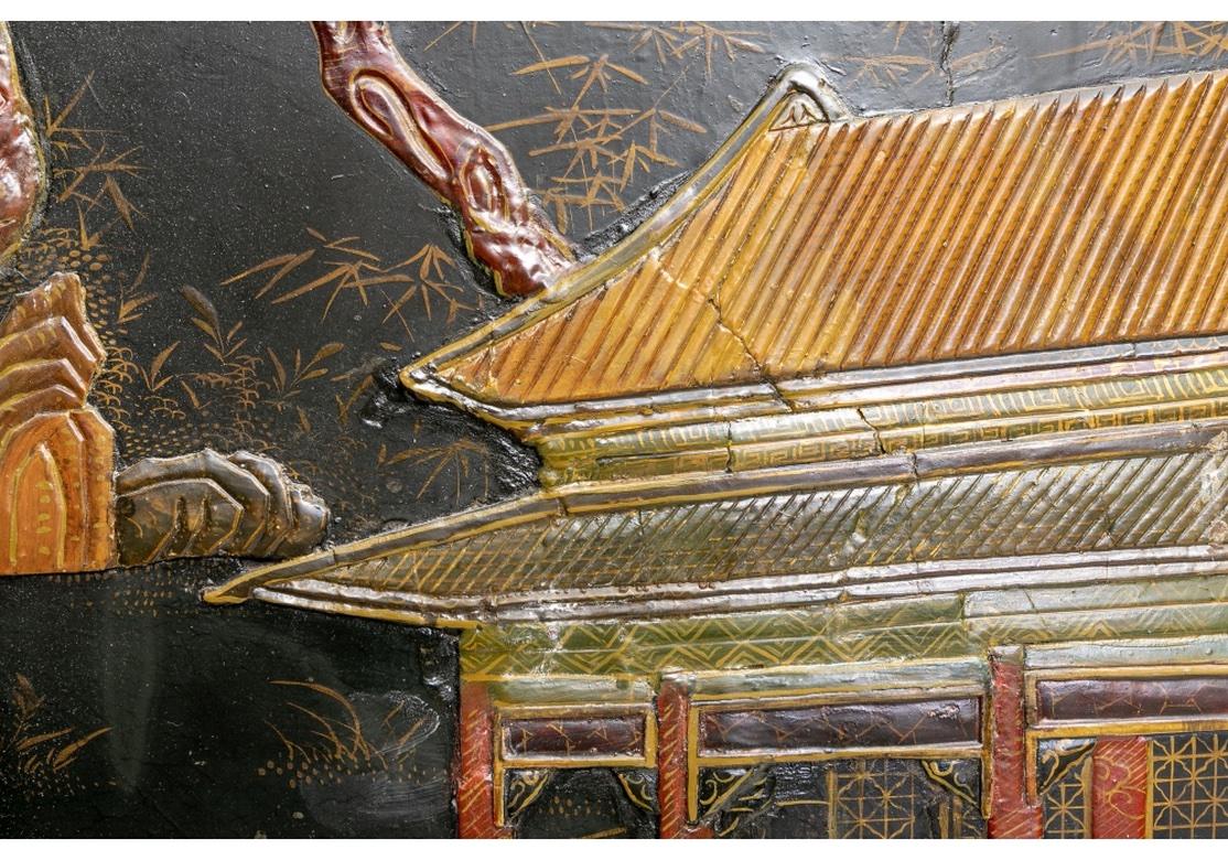 Magnificent And Fine  Chinese Six-Panel Screen For Sale 7