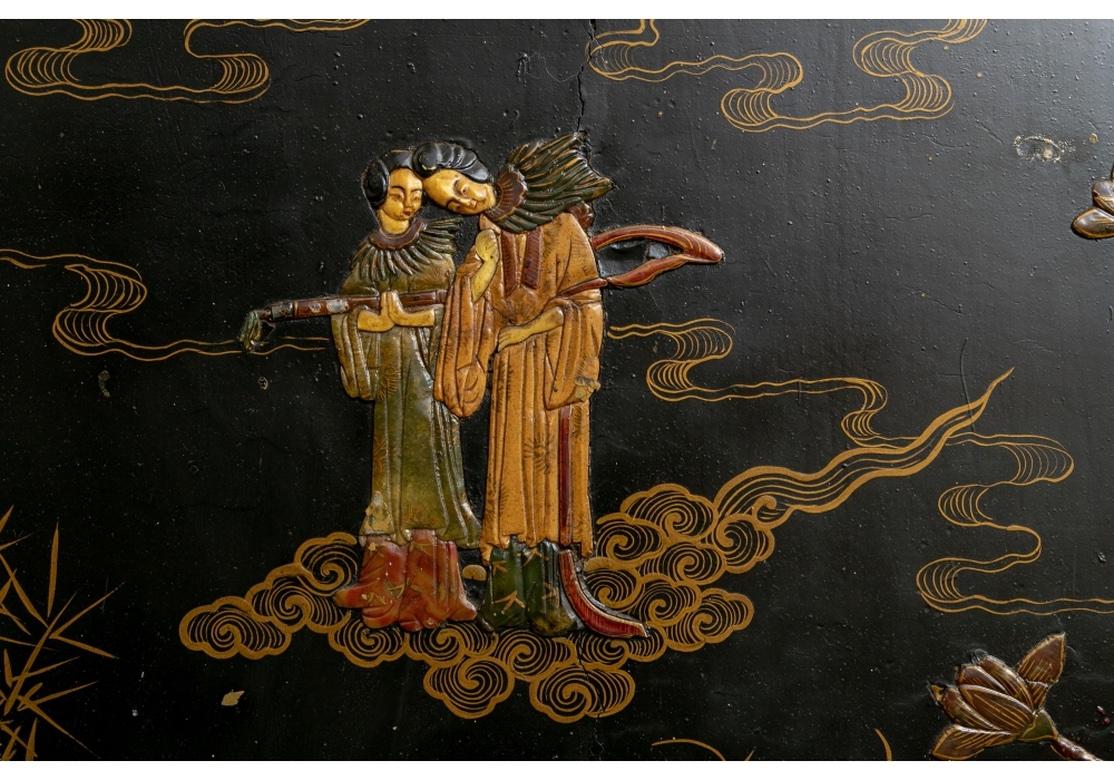 Qing Magnificent And Fine  Chinese Six-Panel Screen For Sale