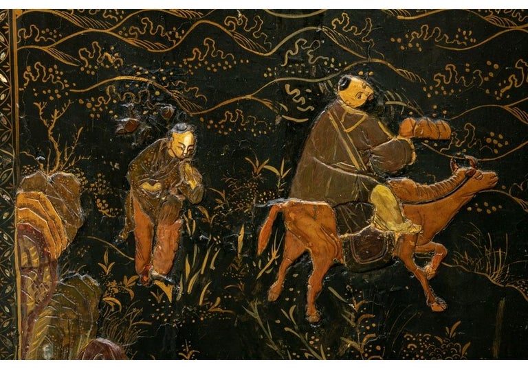 Magnificent And Fine Chinese Six-Panel Screen For Sale at 1stDibs
