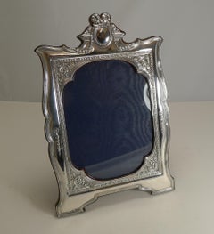 Magnificent and Grand English Sterling Silver Photograph Frame, 1910