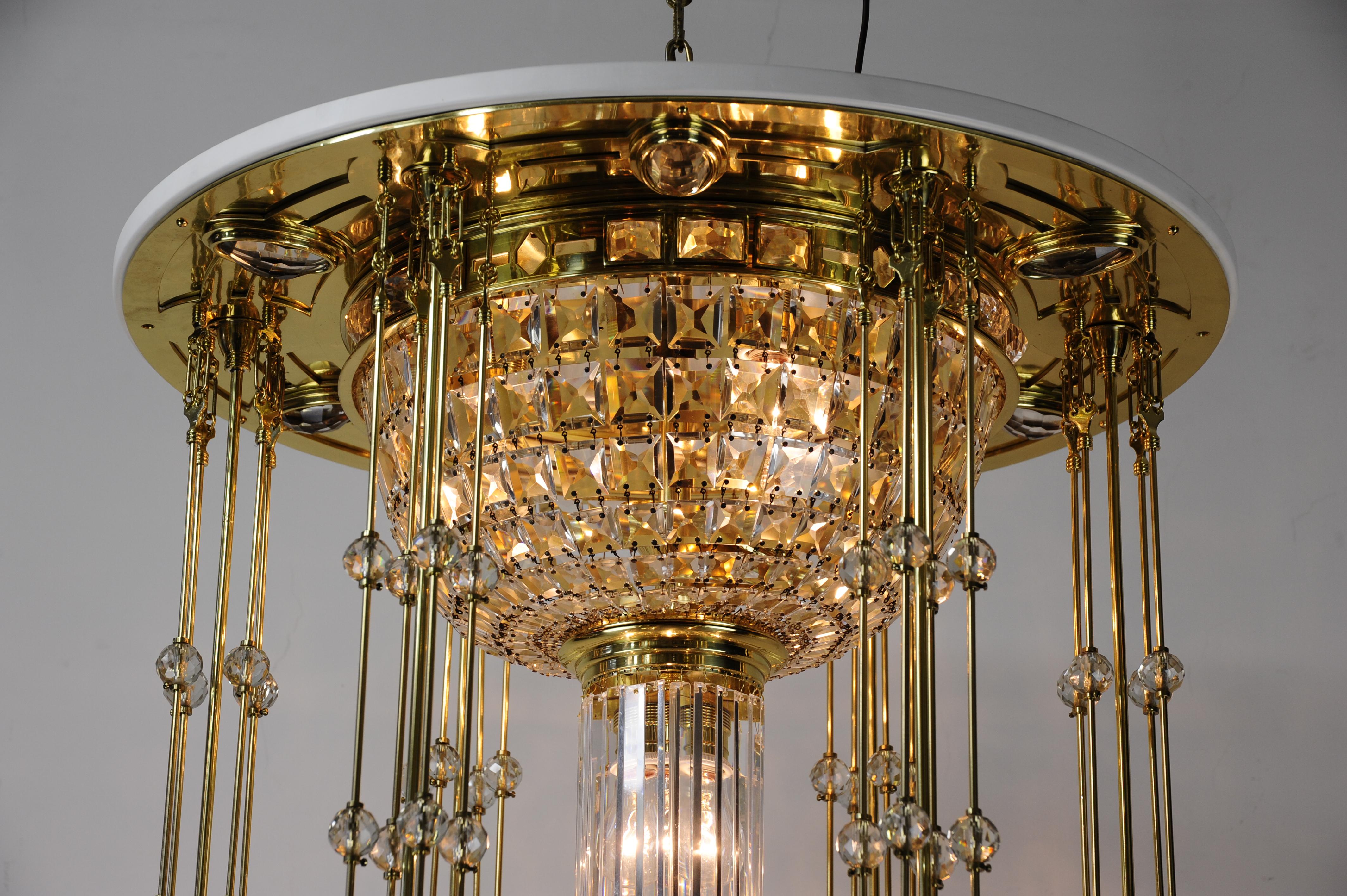 Magnifico ed enorme lampadario Art Déco Vienna, anni '20 in vendita 3