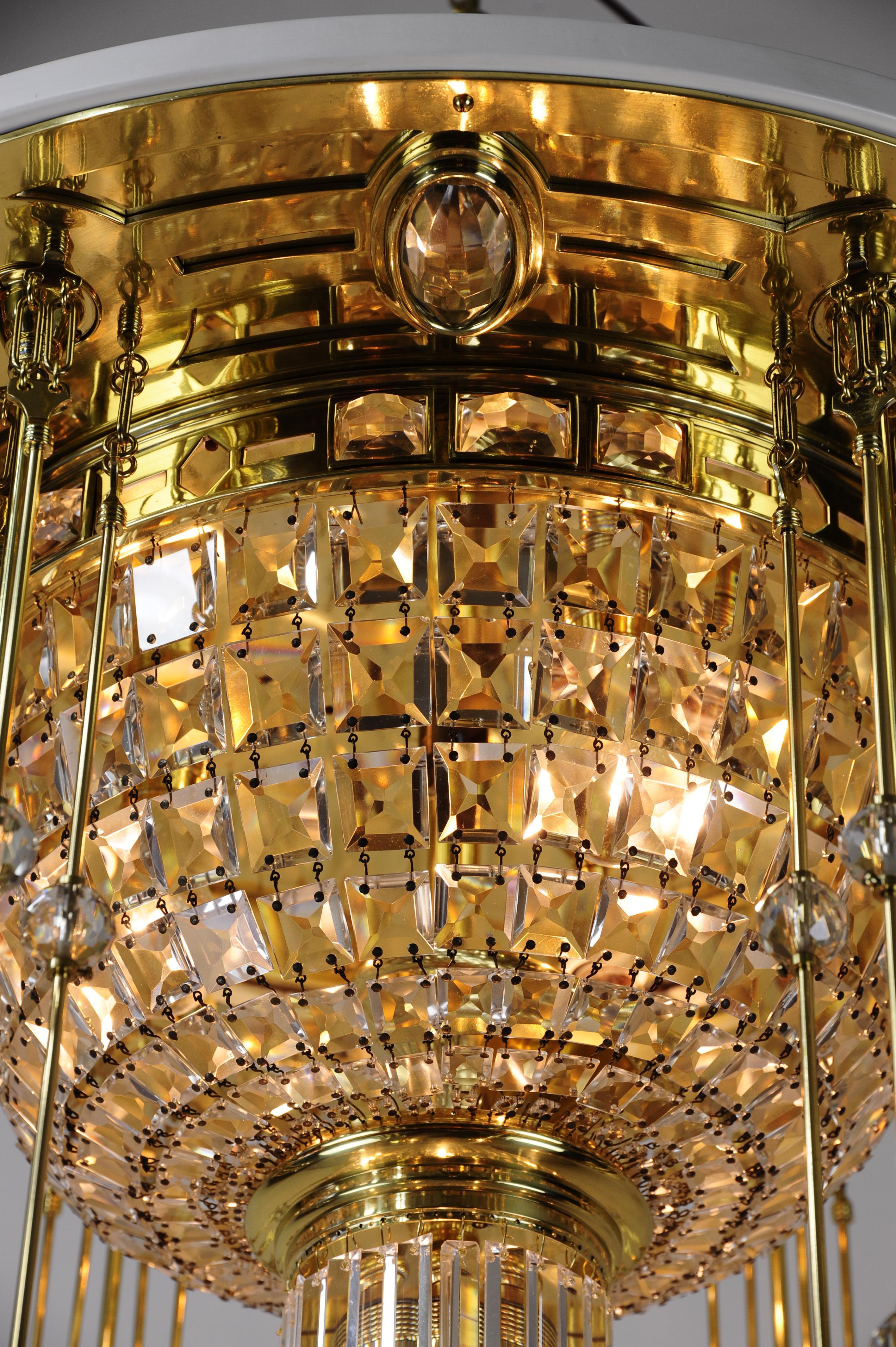 Magnifico ed enorme lampadario Art Déco Vienna, anni '20 in vendita 10