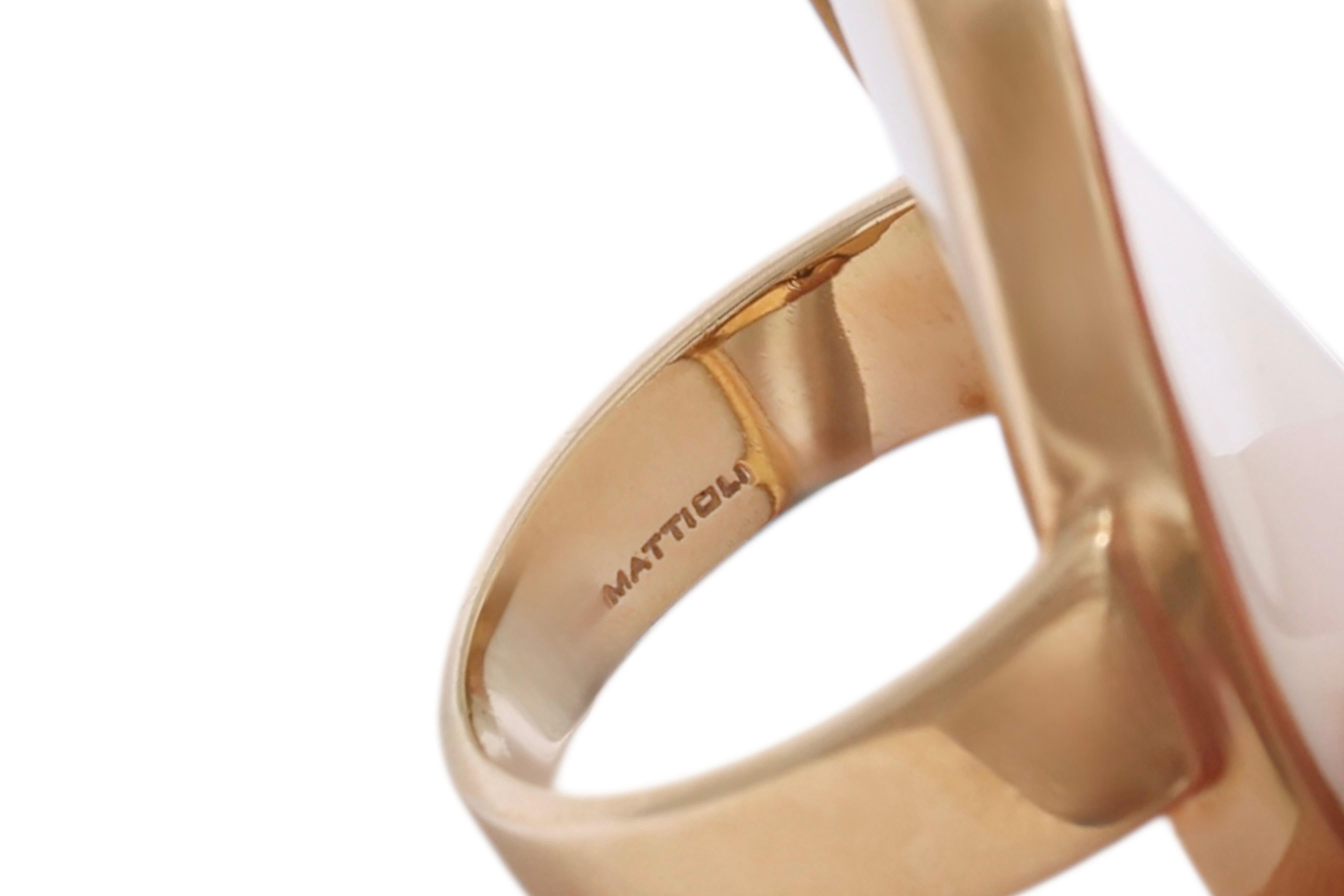 Magnífico y Raro Anillo Mattioli Hiroko de Oro Amarillo de 18 Quilates con Kogolong en venta 2