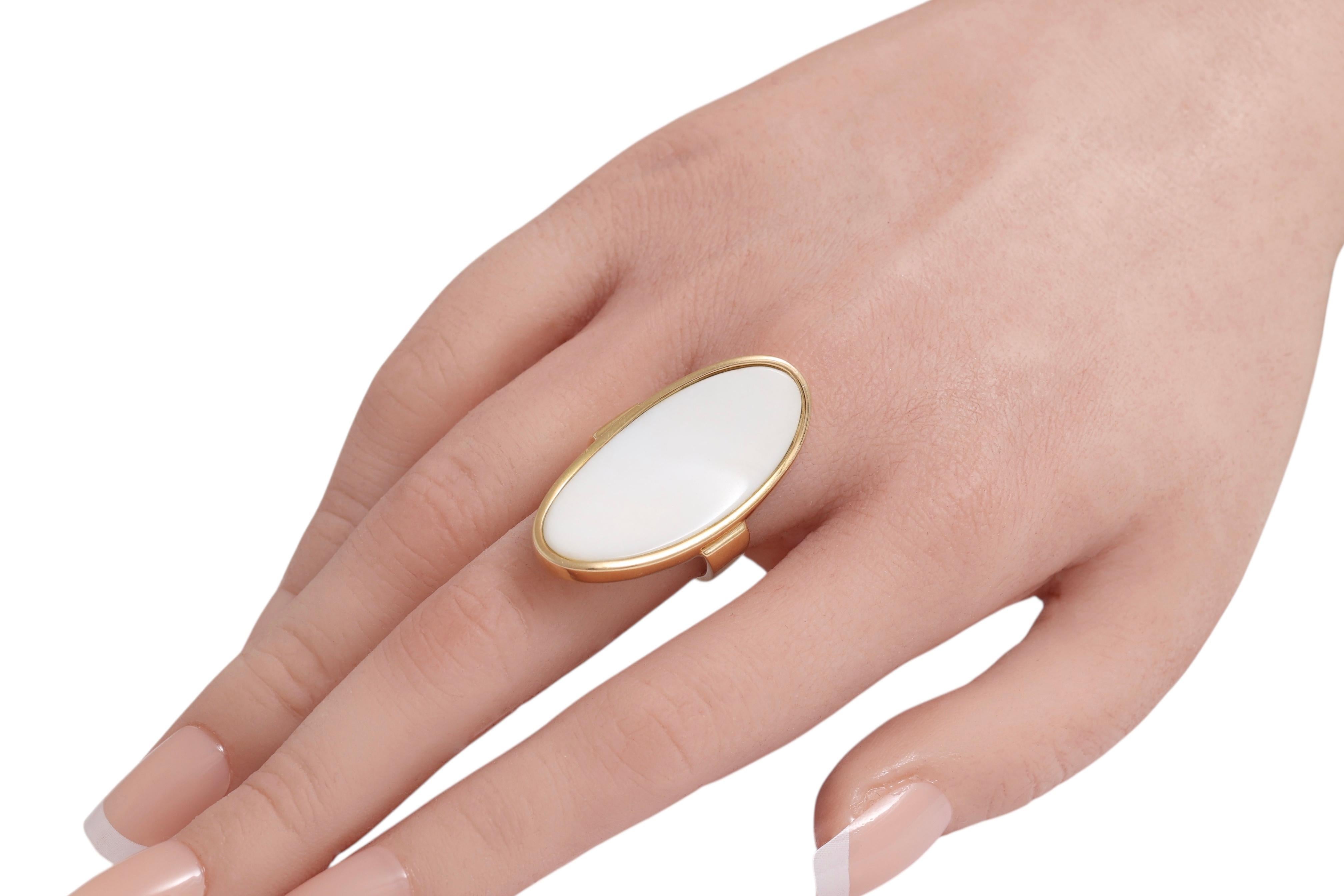 Magnífico y Raro Anillo Mattioli Hiroko de Oro Amarillo de 18 Quilates con Kogolong en venta 4