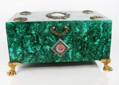 Magnificent and Rare 19th Century Russian Large Malachite Presentation Box