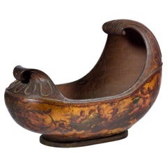 MAGNIFICENT AND RARE EUROPEAN CRADLE 18th Century