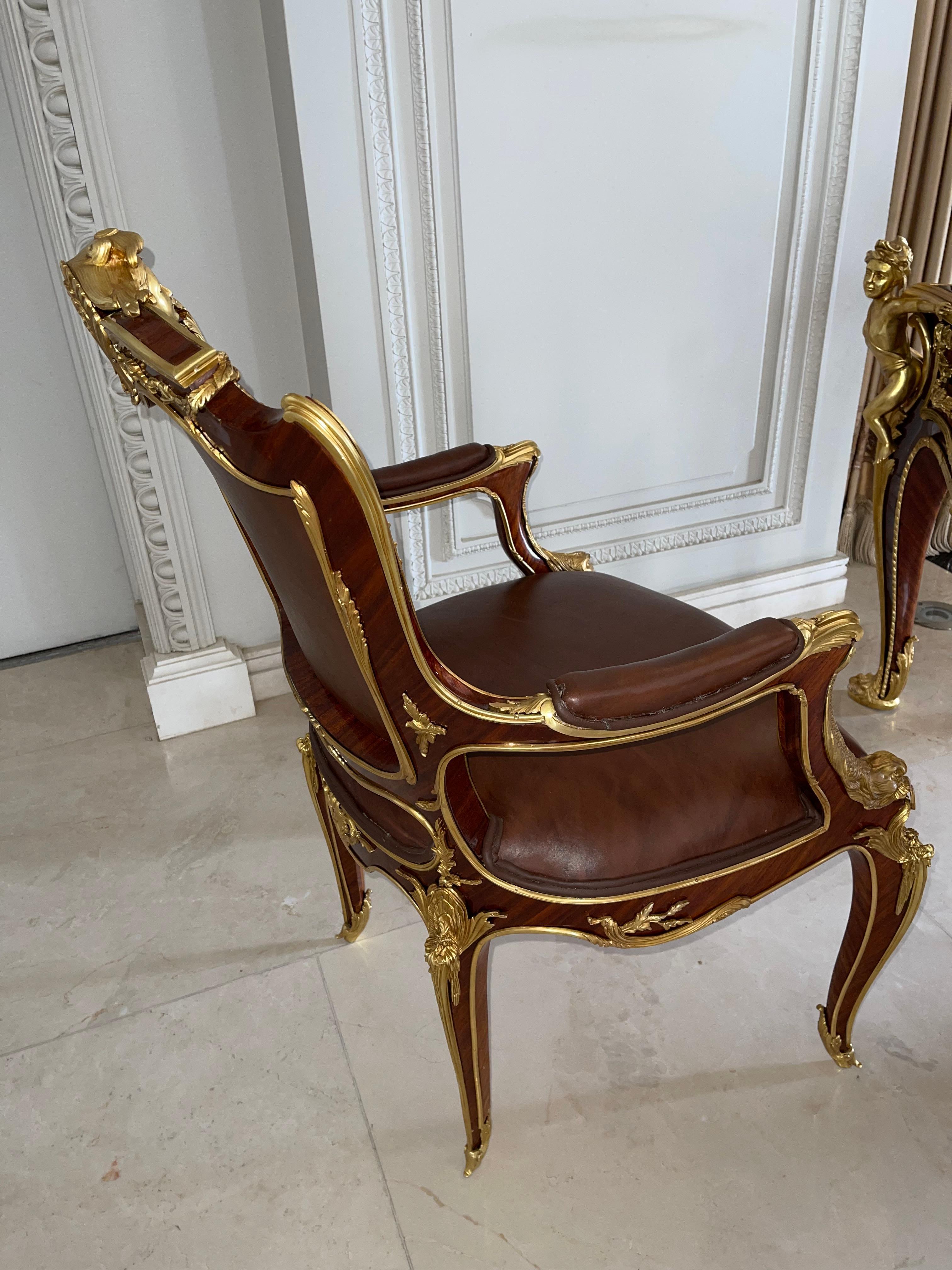 Magnificent and Royal Armchair After Francois Linke, Paris For Sale 2