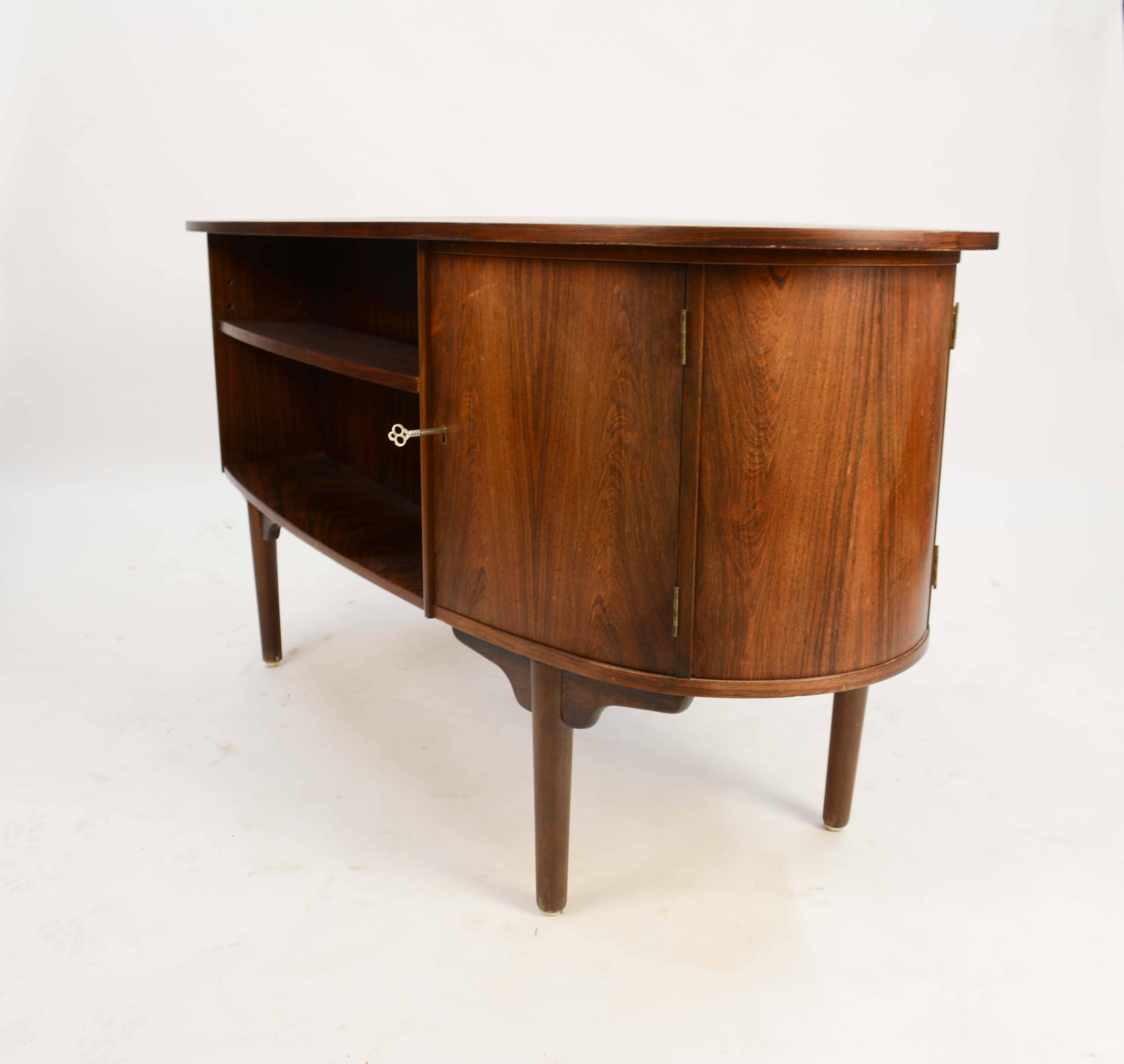 Magnificent and Sensual Kai Kristensen Rosewood Executive Desk from Denmark 3