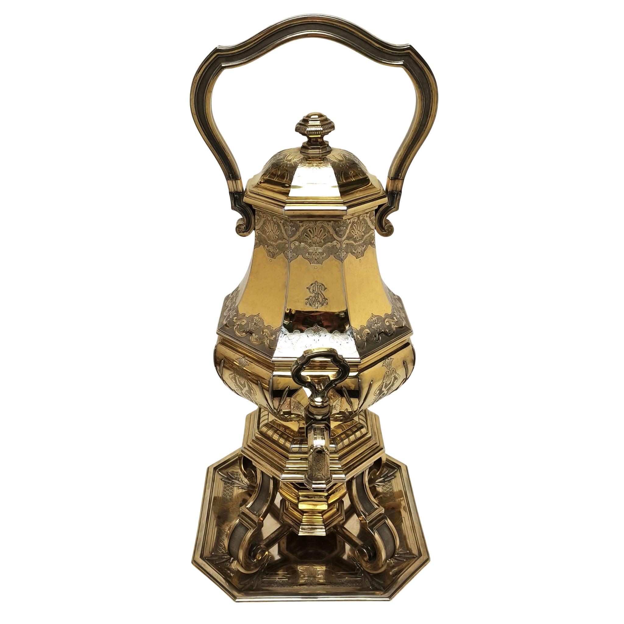 Magnifique service à thé et à café 8 pièces A.I.Silver C. Paris c. 1900 Bon état - En vente à London, GB