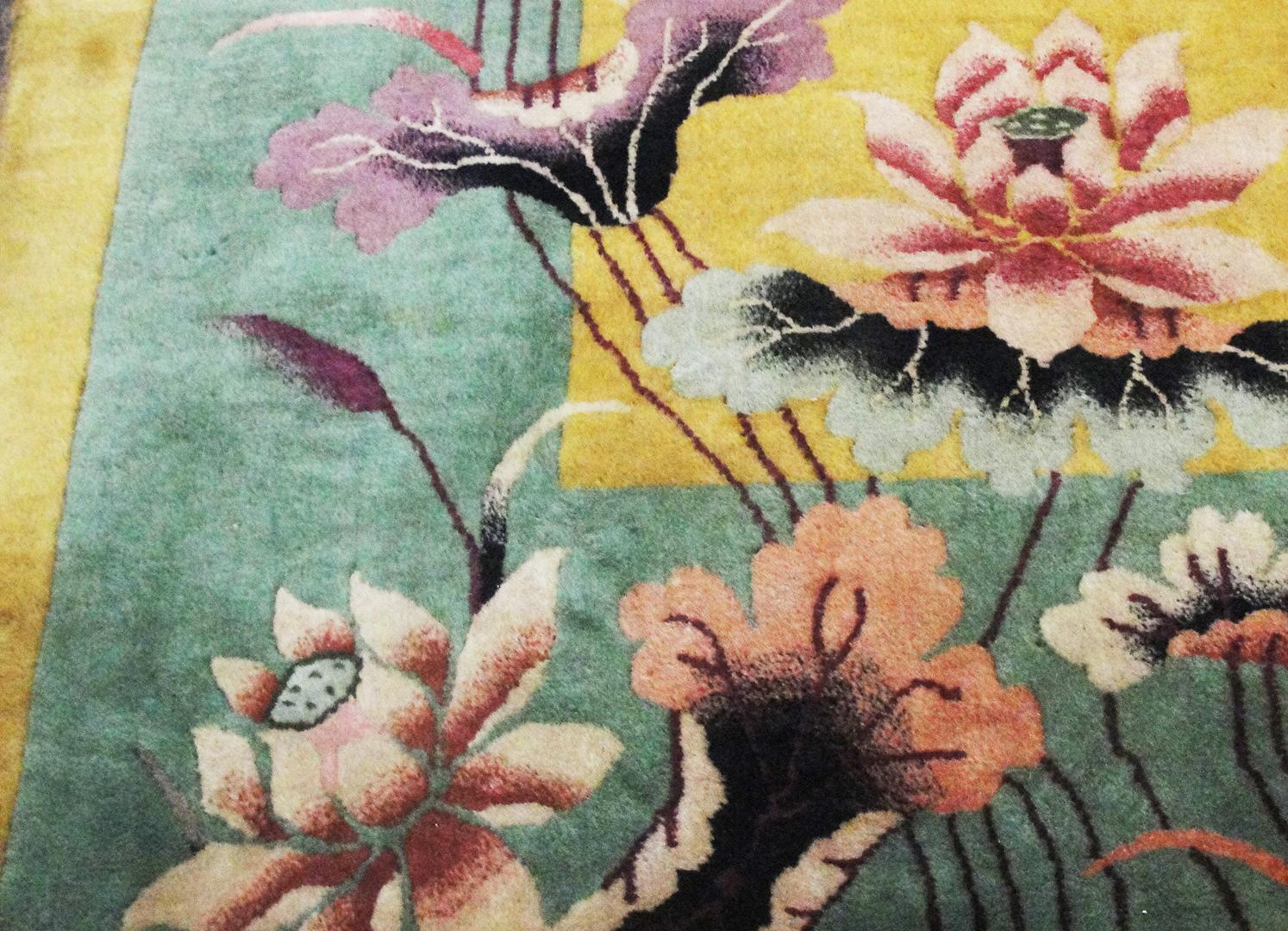 Magnificent Antique Art Deco Chinese Oriental Rug at 1stDibs