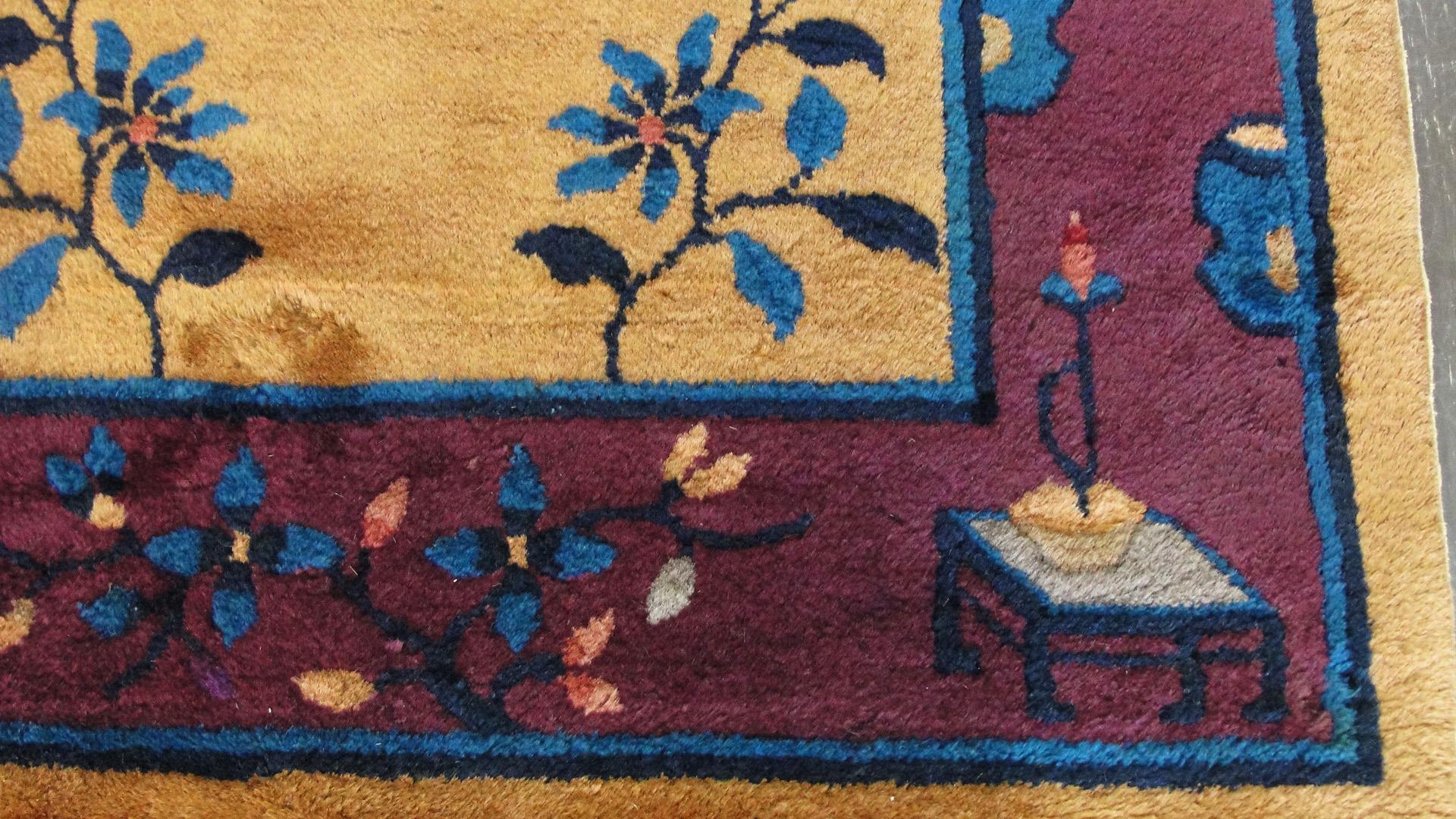 20th Century Antique Art Deco Chinese Oriental Rug, Magnificent For Sale