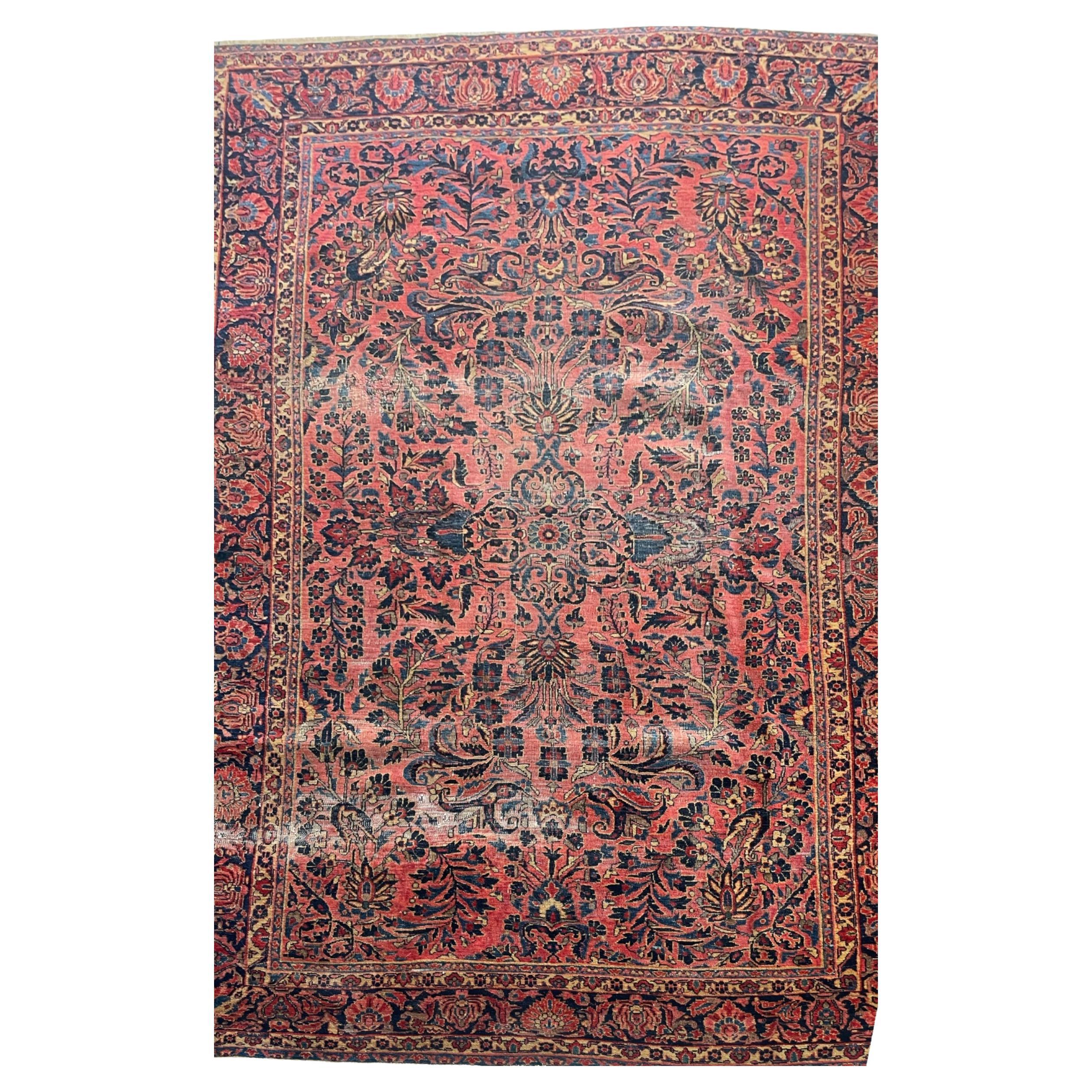 Magnificent Antique Blooming Sarouk Rug, c. 1930's