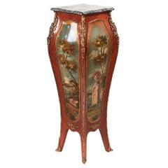 Magnificent Antique Bombe Shaped Freestanding Pedestal