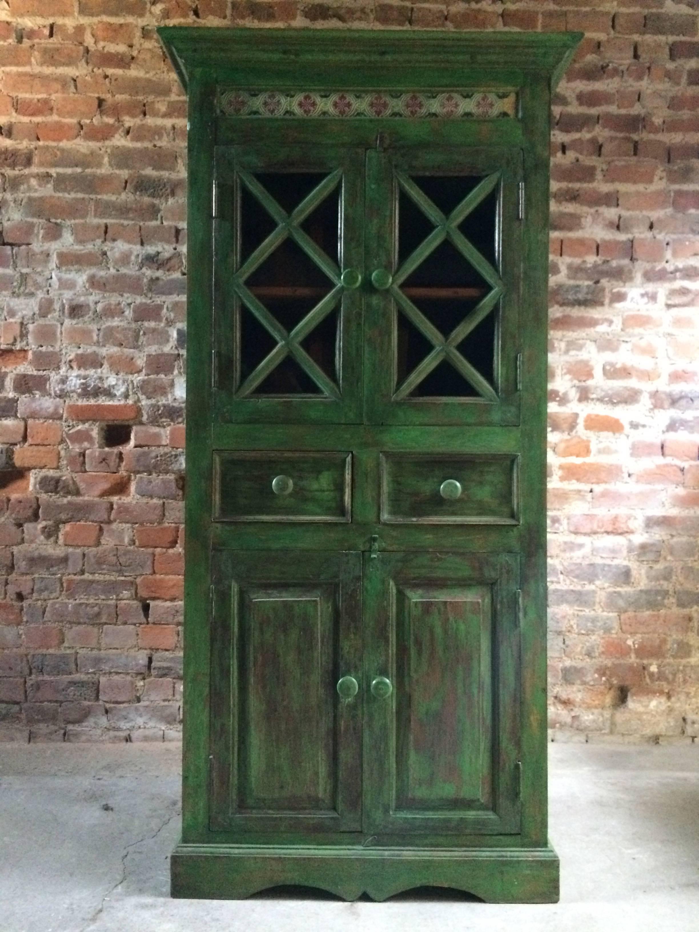 Magnificent Antique Cupboard Pantry French Painted Provincial Style Distressed In Distressed Condition In Longdon, Tewkesbury
