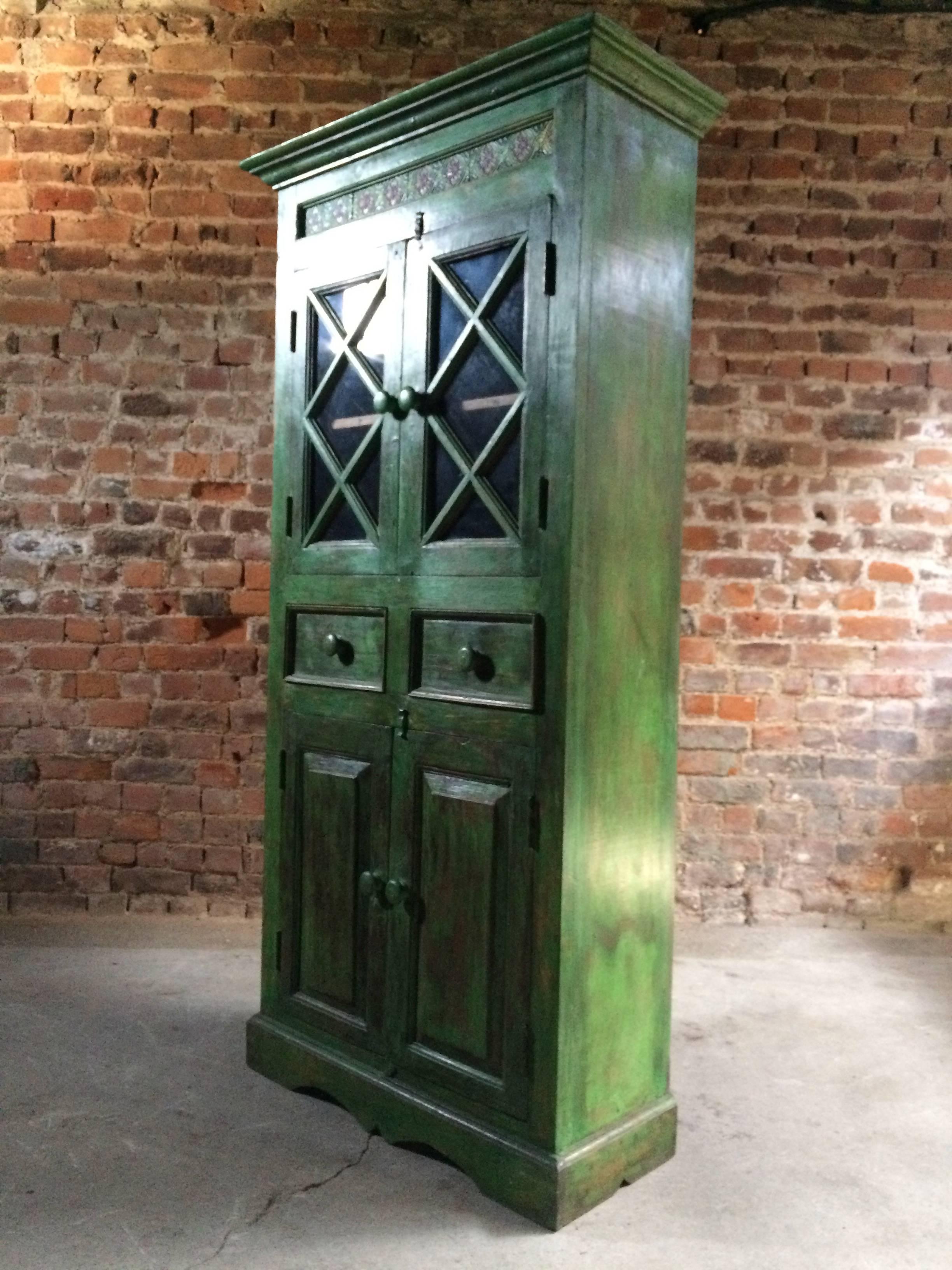 Mid-20th Century Magnificent Antique Cupboard Pantry French Painted Provincial Style Distressed