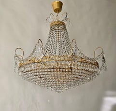 Magnificent Antique Empire Style Crystal Chandelier, France, circa 1900–1920