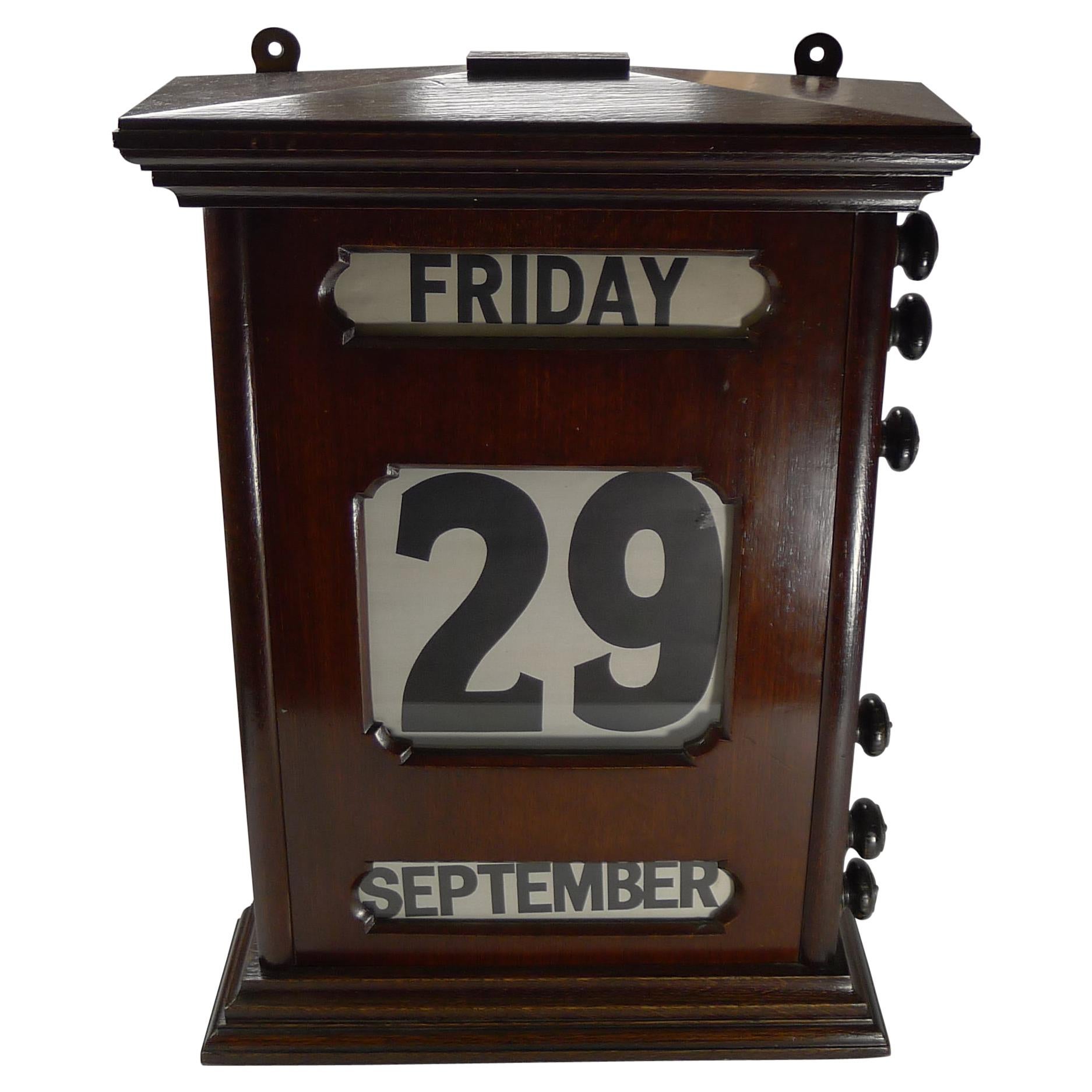 Vintage Perpetual Calendar Desk Calendar Silver Colour Shiny Chrome ...