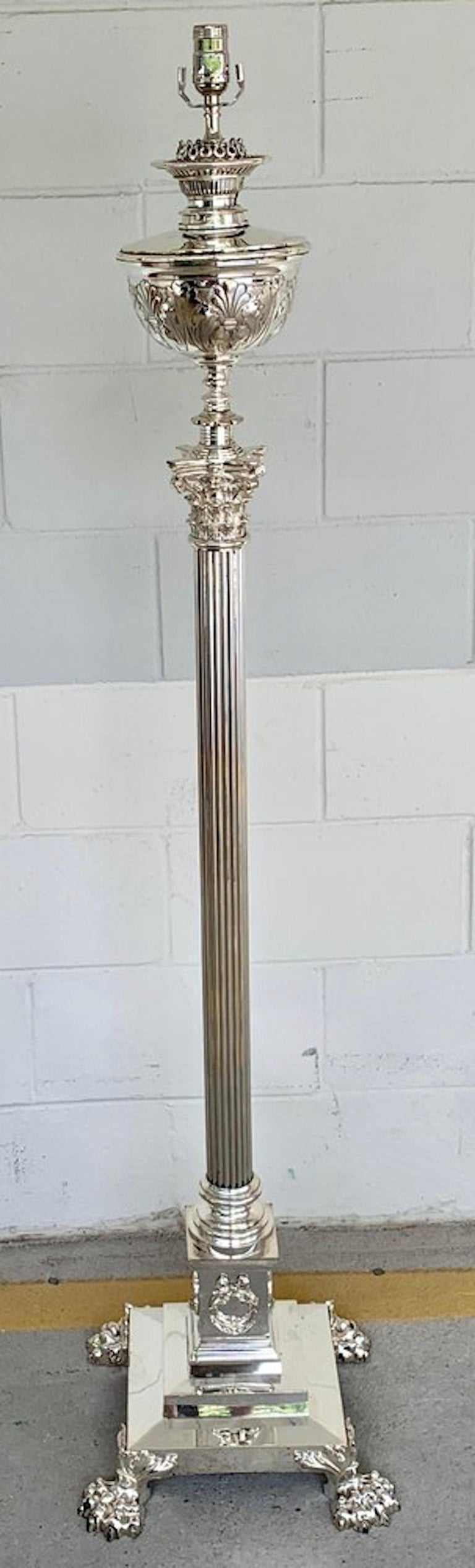 Magnificent Antique English Corinthian Column Silver ...