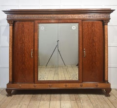 Magnificent Antique Four-Door Mahogany Wardrobe