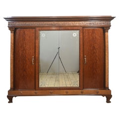 Magnificent Antique Four-Door Mahogany Wardrobe