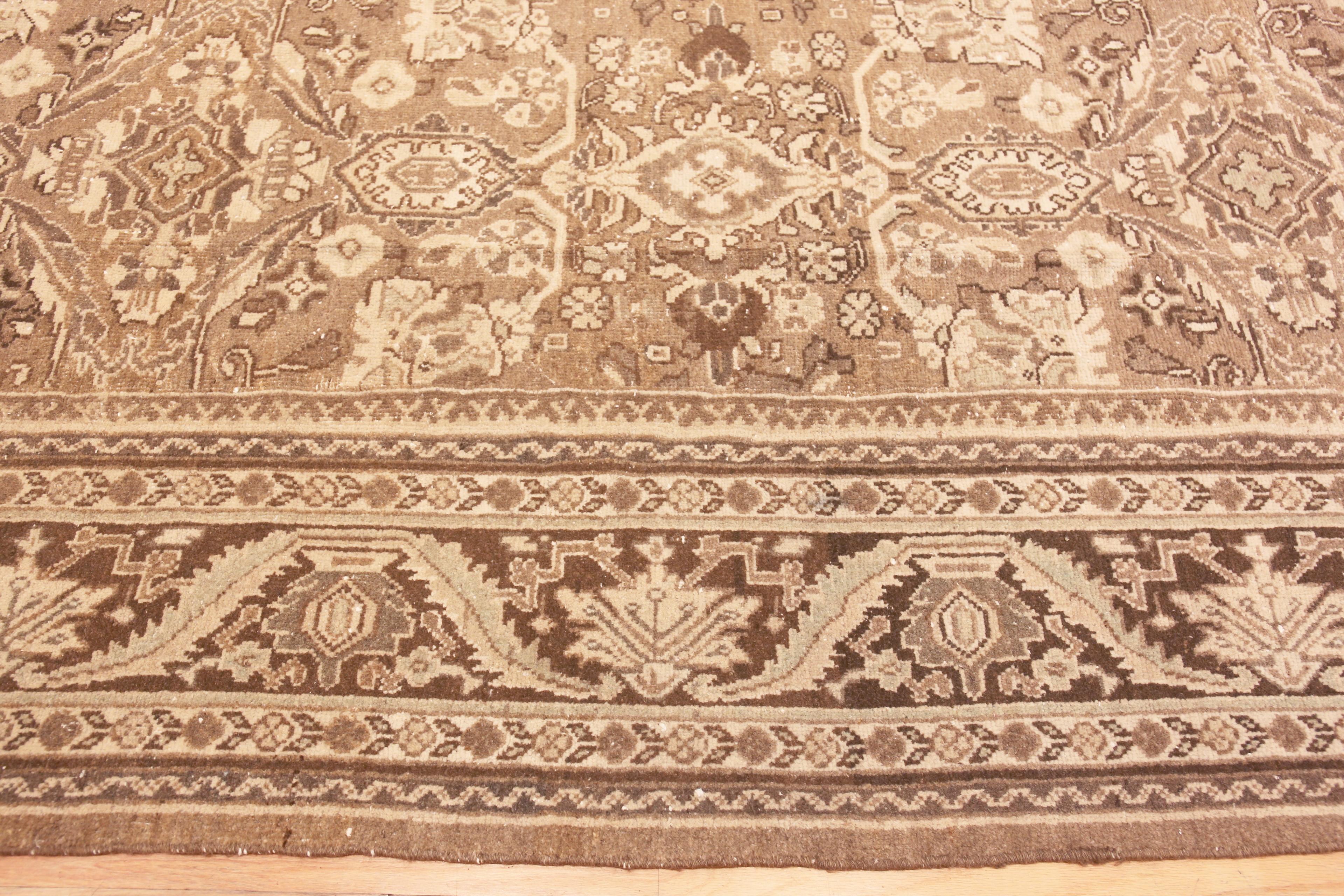 Magnifique tapis persan Sultanabad géométrique ancien de 10'6