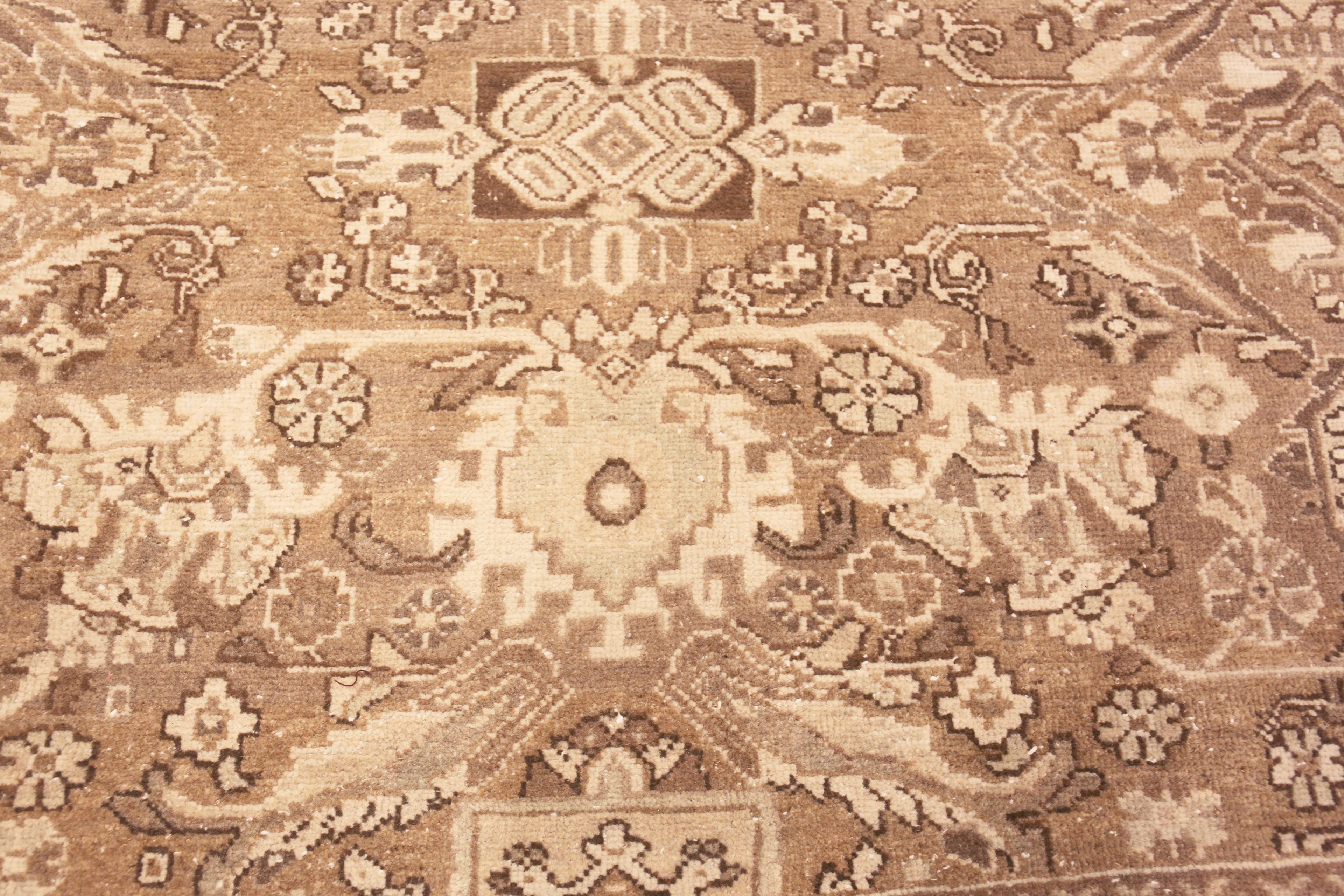 XIXe siècle Magnifique tapis persan Sultanabad géométrique ancien de 10'6