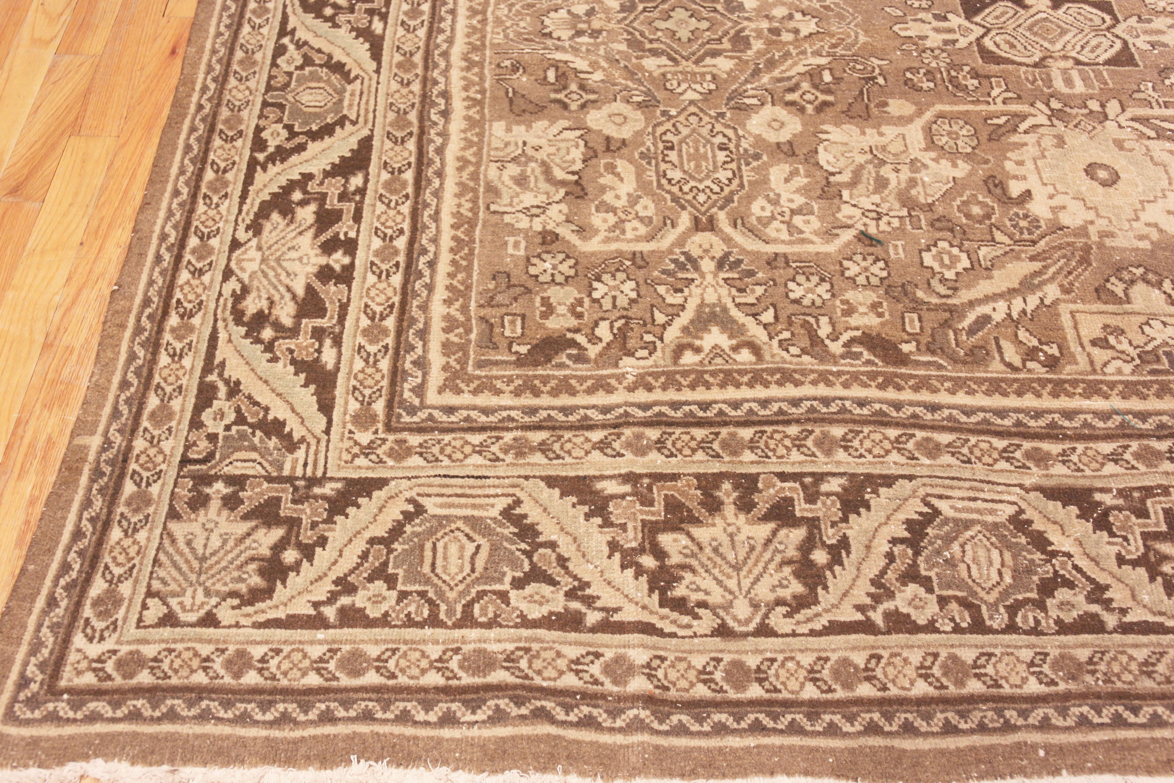 Laine Magnifique tapis persan Sultanabad géométrique ancien de 10'6