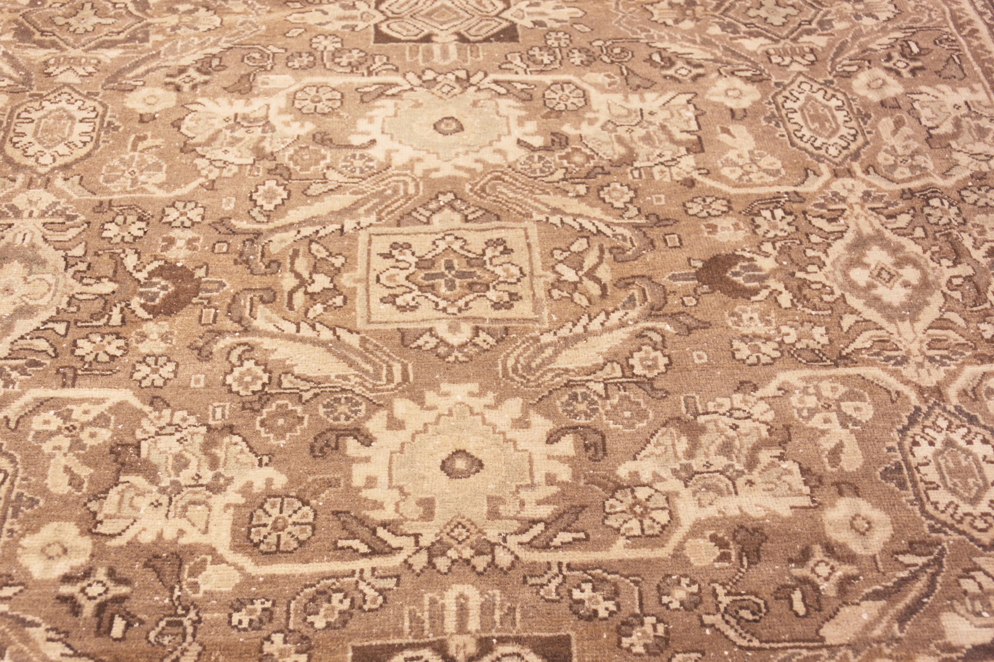Magnifique tapis persan Sultanabad géométrique ancien de 10'6