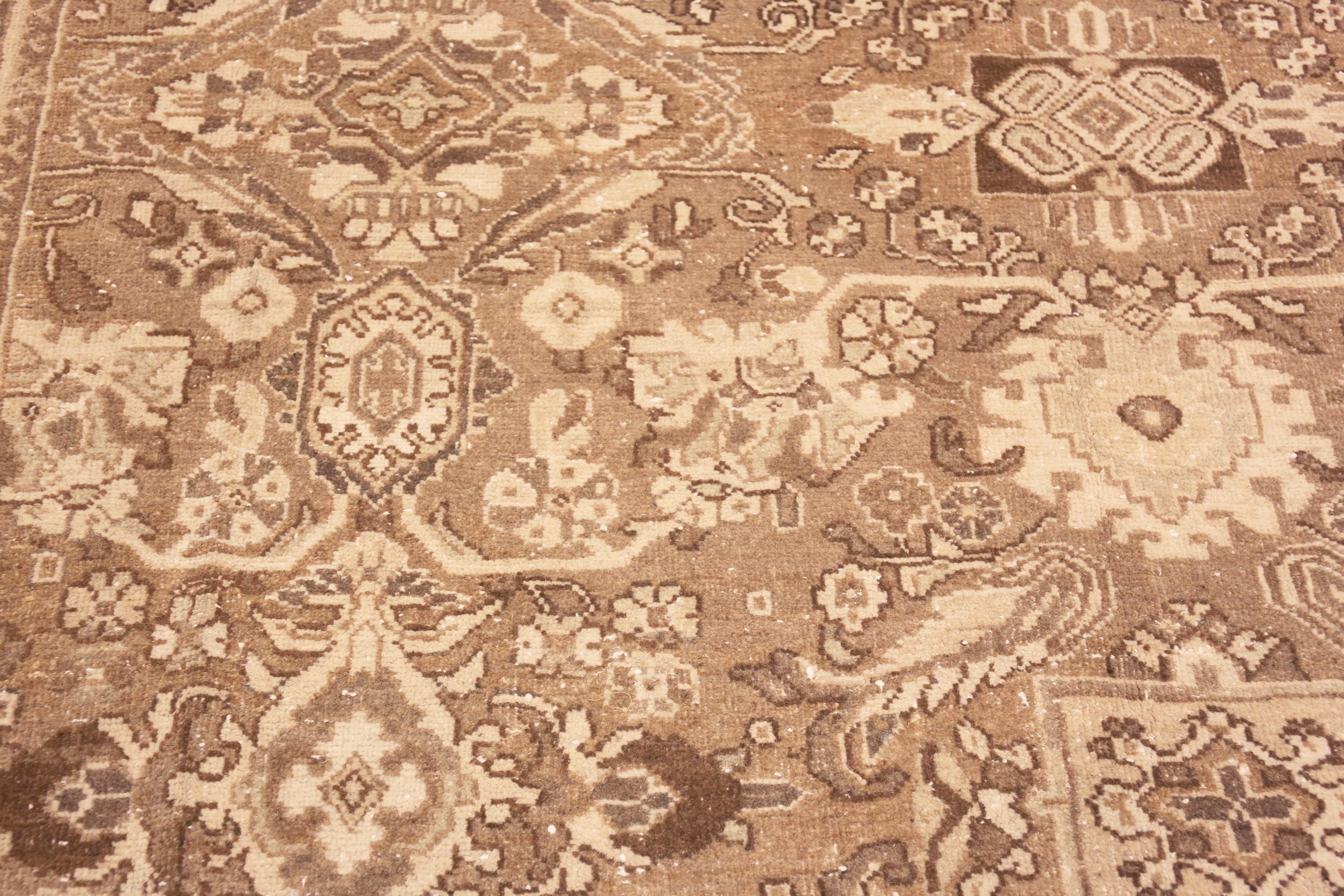 Magnifique tapis persan Sultanabad géométrique ancien de 10'6