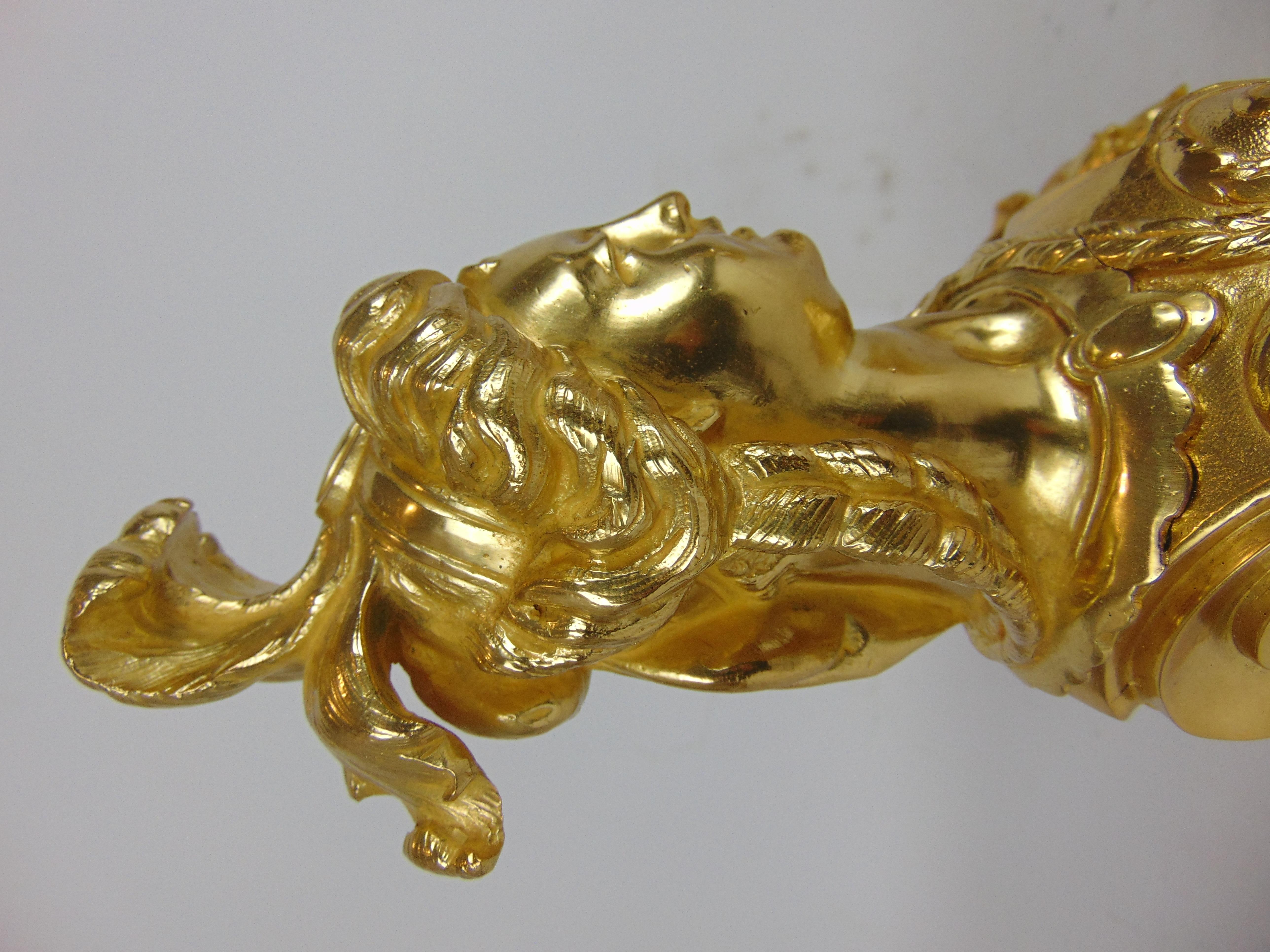 French Magnificent Antique Gilt Bronze Fender For Sale