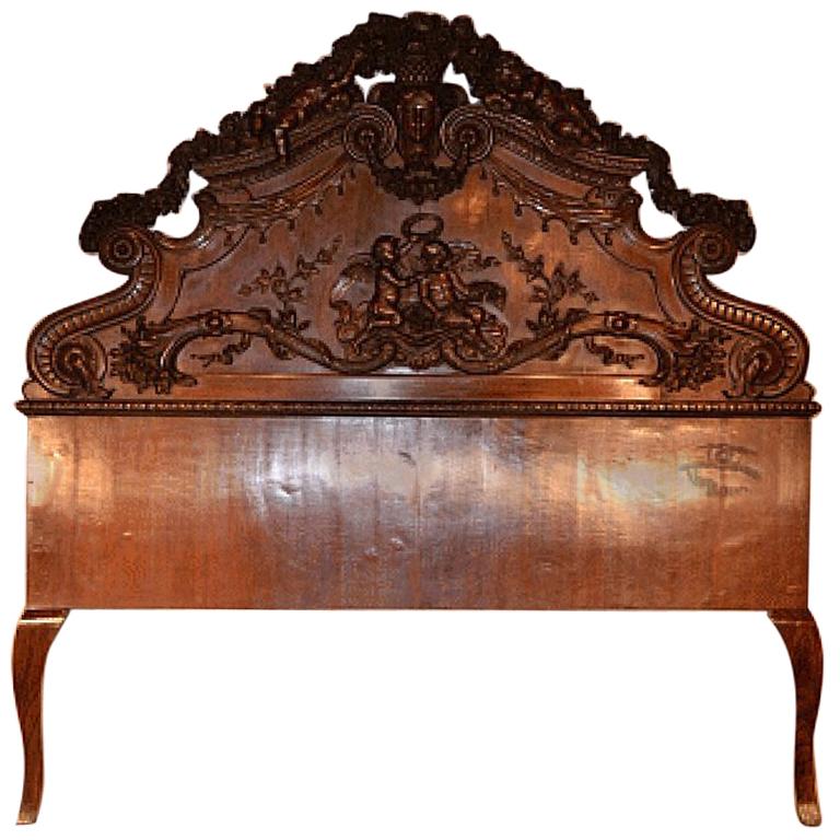 magnificent antique hand-carved mahogany bedroom suite for sale at