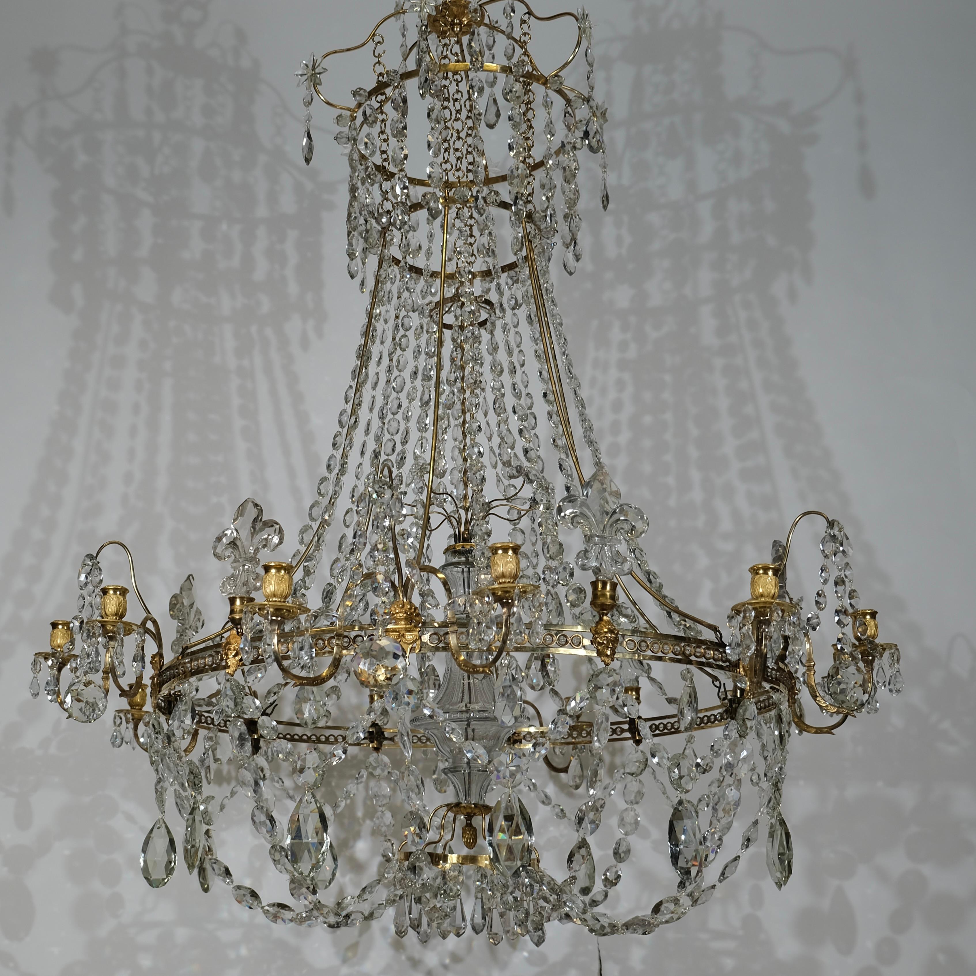 Swedish Magnificent Antique Important and large 18th c chandelier For Sale