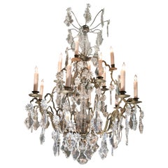 Used Large Baccarat Crystal Chandelier Dining Ceiling 16 Light Fixture Pendant LA CA